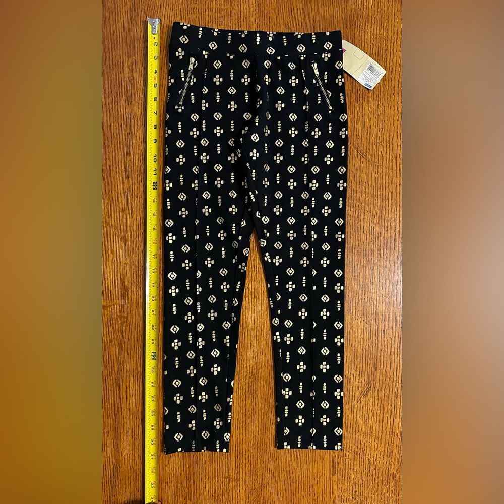 Girls Cherokee Leggings Pants 10/12 Black Gold